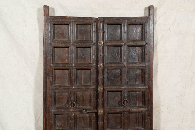 Biscottini Porta portone in legno massello e ferro da interno o da esterno vecchia e antica medievale scorrevole