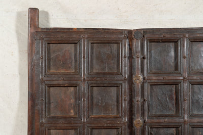 Biscottini Porta portone in legno massello e ferro da interno o da esterno vecchia e antica medievale scorrevole