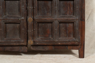 Biscottini Porta portone in legno massello e ferro da interno o da esterno vecchia e antica medievale scorrevole