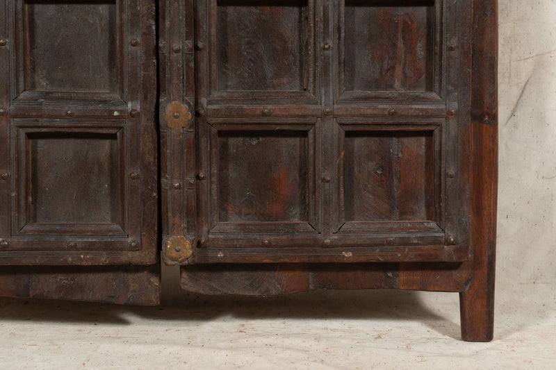 Biscottini Porta portone in legno massello e ferro da interno o da esterno vecchia e antica medievale scorrevole