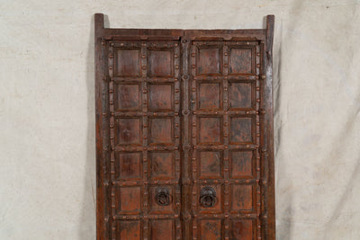 Biscottini Porta portone in legno massello e ferro da interno o da esterno vecchia e antica medievale scorrevole