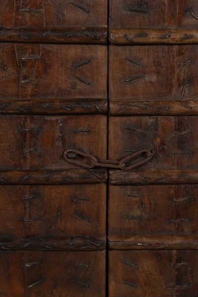 Biscottini Porta portone in legno massello e ferro da interno o da esterno vecchia e antica medievale scorrevole