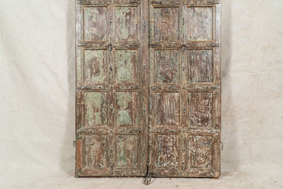 Biscottini Porta portone in legno massello e ferro da interno o da esterno vecchia e antica medievale scorrevole