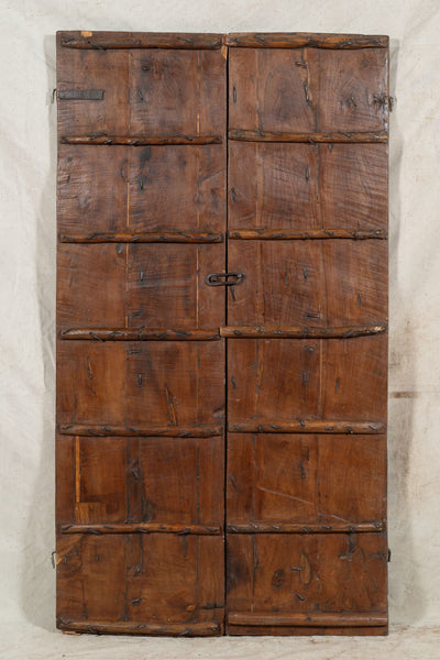 Biscottini Porta portone in legno massello e ferro da interno o da esterno vecchia e antica medievale scorrevole