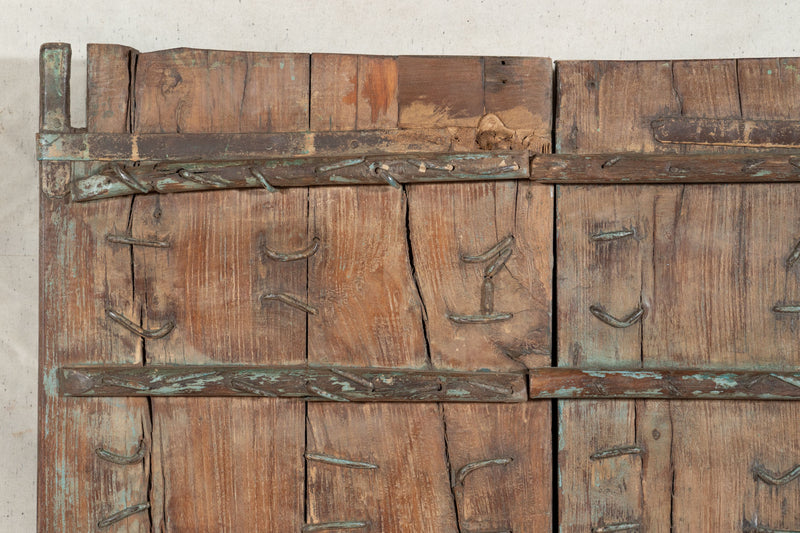 Biscottini Porta portone in legno massello e ferro da interno o da esterno vecchia e antica medievale scorrevole