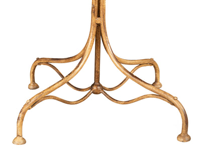 Biscottini TAVOLO IN FERRO BATTUTO FINITURA CREMA ANTICATA quadrato dimensioni lunghezza