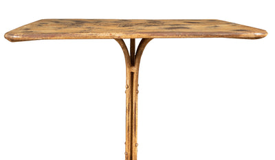 Biscottini TAVOLO IN FERRO BATTUTO FINITURA CREMA ANTICATA quadrato dimensioni lunghezza