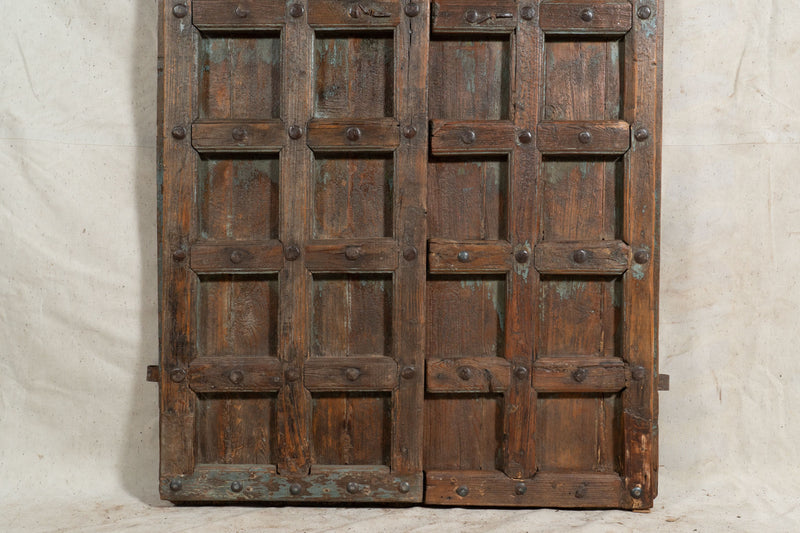 Biscottini Porta portone in legno massello e ferro da interno o da esterno vecchia e antica medievale scorrevole