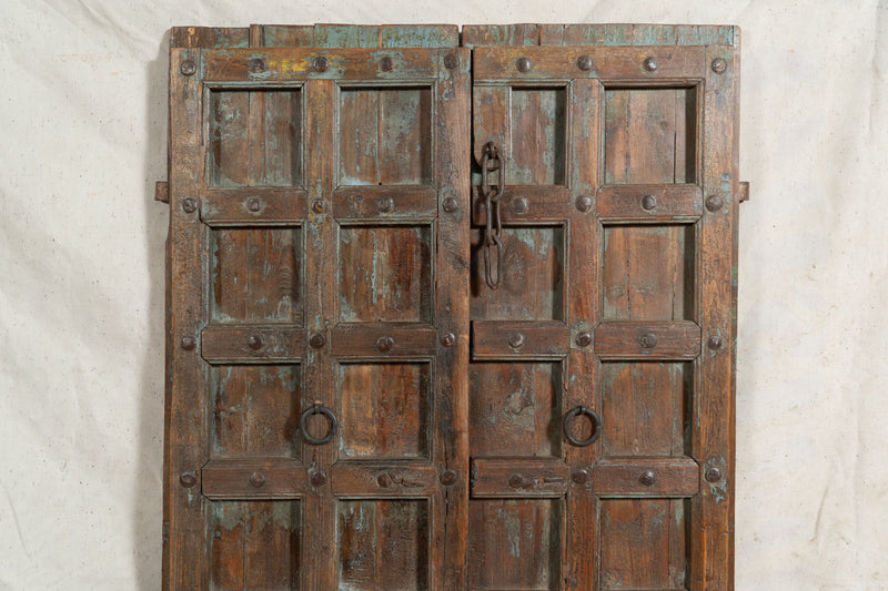 Biscottini Porta portone in legno massello e ferro da interno o da esterno vecchia e antica medievale scorrevole