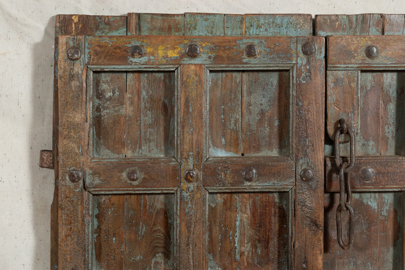 Biscottini Porta portone in legno massello e ferro da interno o da esterno vecchia e antica medievale scorrevole