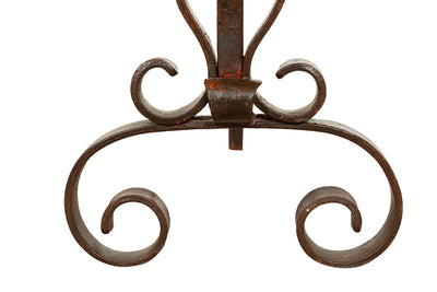 Biscottini COPPIA ALARI IN FERRO FORGIATO A MANO dimensioni larghezza profondità Offerta