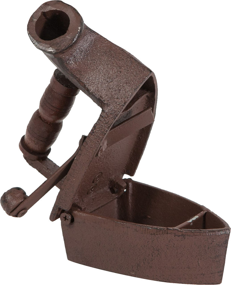 Biscottini Ferro da stiro in ghisa finitura ruggine anticata con manico di legno legno.