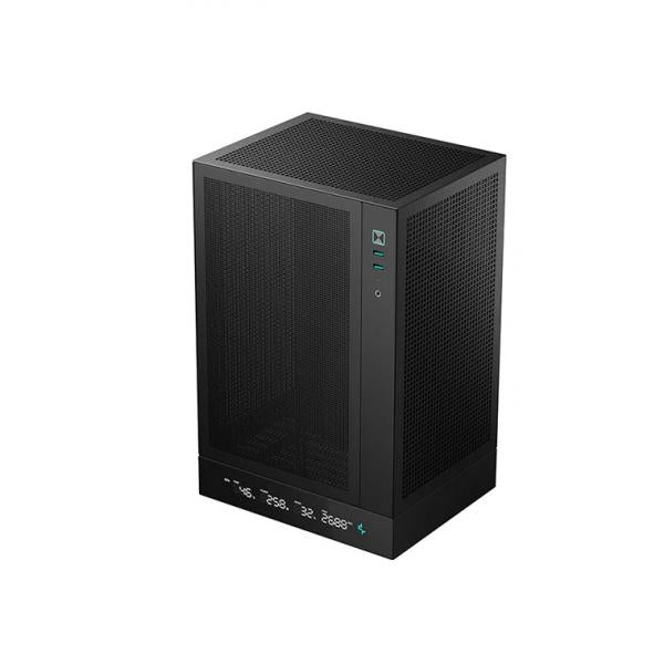 DeepCool R-CH170-BKNPI0D-G-1 computer case Tower Nero (Deepcool CH170 Digital Mini-ITX Case - High Airflow, Supports Water Cooling, Ultra-Quiet Operation, Compact Design for Efficient Space Managemen