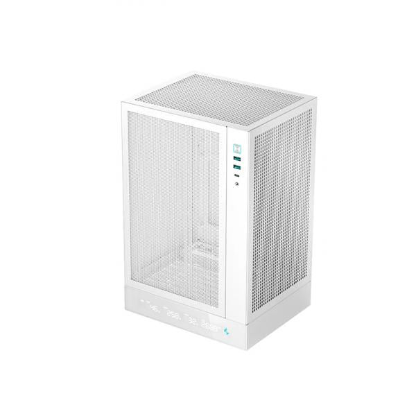 DeepCool R-CH170-WHNPI0D-G-1 computer case Tower Bianco (Deepcool CH170 Digital White Mini-ITX Case - High Airflow, Supports Water Cooling, Ultra-Quiet Operation, Compact Design for Efficient Space M