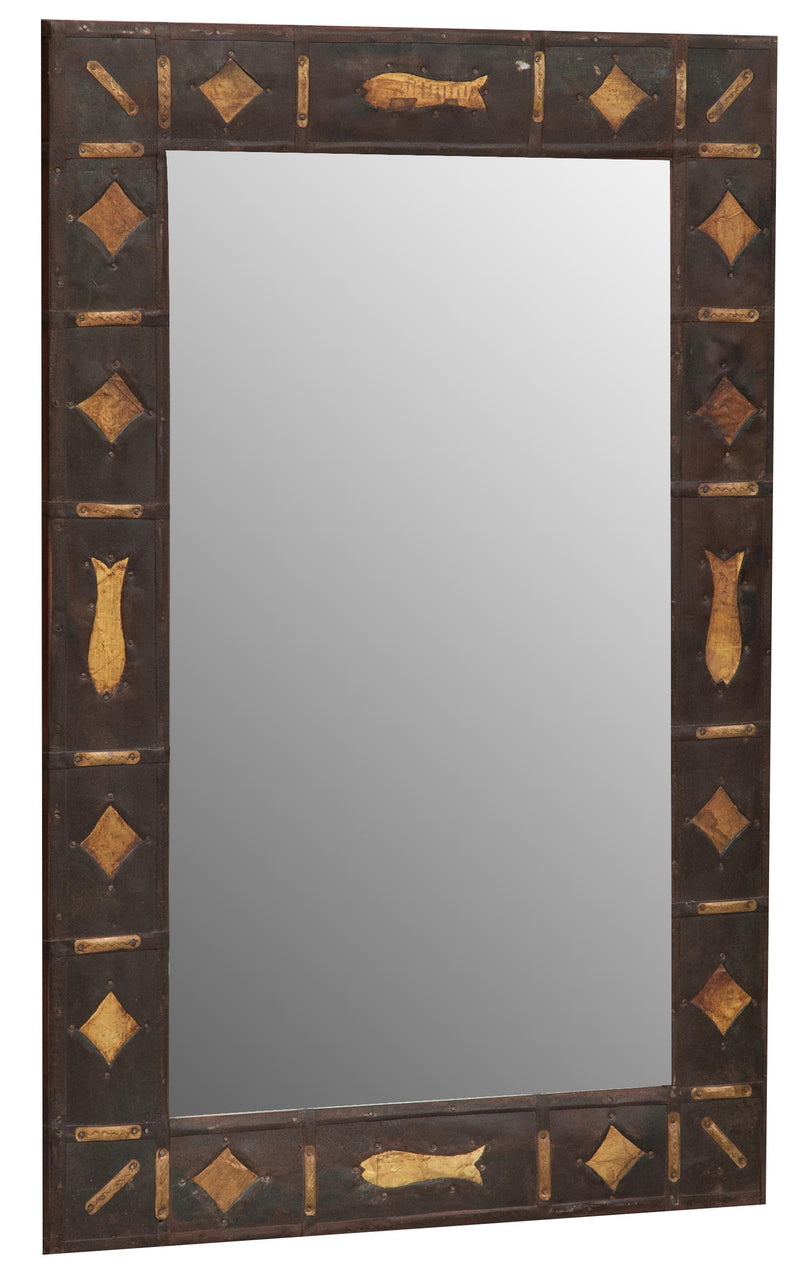 Biscottini Specchiera da appendere L61xPR3xH93 cm. Specchio parete cornice Offerta