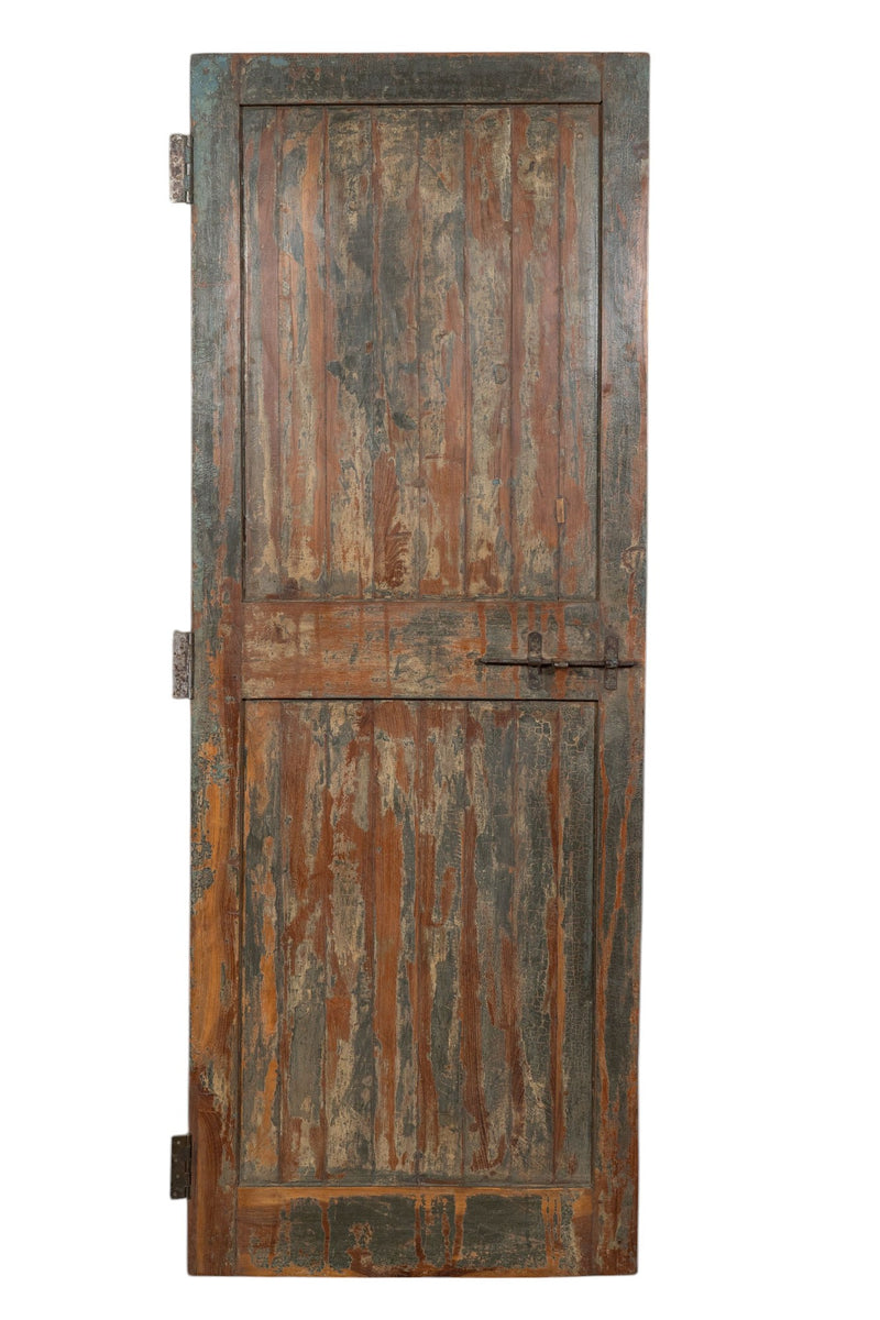 Biscottini Porta portone in legno massello e ferro da interno o da esterno vecchia e antica medievale scorrevole