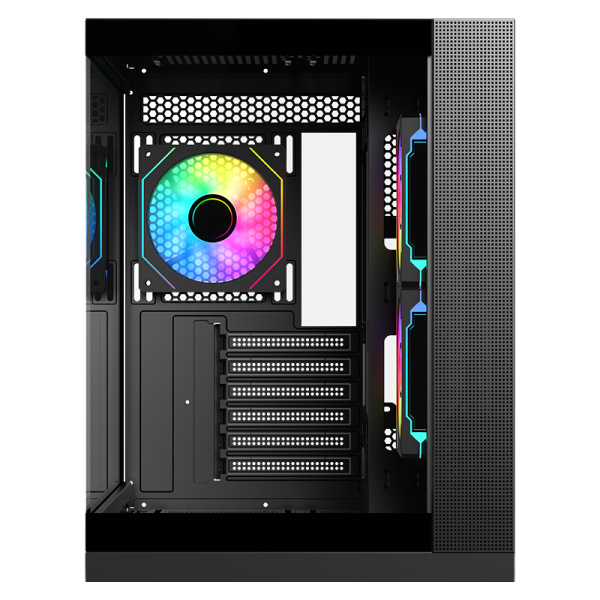 ITEK CASE DARK CAVE DS, GAMING TOWER, ATX, 3X12CM ARGB FAN, 2XUSB3, TYPE-C, SIDE FRONT PANEL TEMP