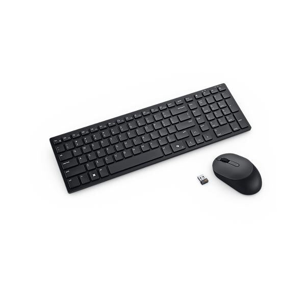 DELL KM555 tastiera Mouse incluso Universale RF senza fili + Bluetooth QWERTY Nordic Nero (Dell Silent Keyboard and Mouse KM555 -)