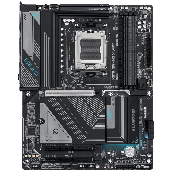 GIGABYTE X870 GAMING X WIFI7 Scheda Madre - Supporta CPU AMD Ryzen 9000, 16+2+2 fasi VRM, fino a 8000MHz DDR5 (OC), 1xPCIe 5.0 + 2xPCIe 4.0, Wi-Fi 7, LAN 2.5GbE, USB 4