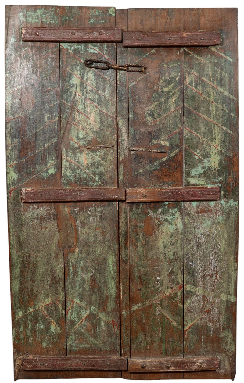 Biscottini Porta portone in legno massello e ferro da interno o da esterno vecchia e antica medievale scorrevole