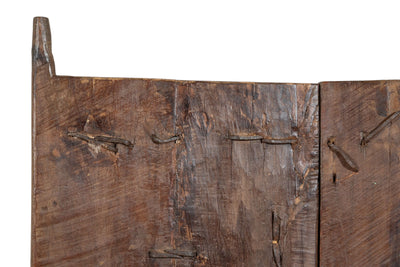 Biscottini Porta portone in legno massello e ferro da interno o da esterno vecchia e antica medievale scorrevole