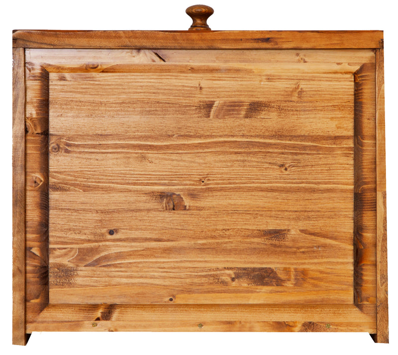 Biscottini Vetrina Country in legno massello di tiglio finitura noce L55xPR43xH150 cm. Made in Italy