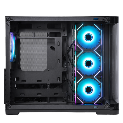 Case Itek DARK CAVE CURVED - Gaming Tower, ATX, 4x12cm ARGB fan, 2xUSB3, Type-C, Side & Front Panel Temp Glass