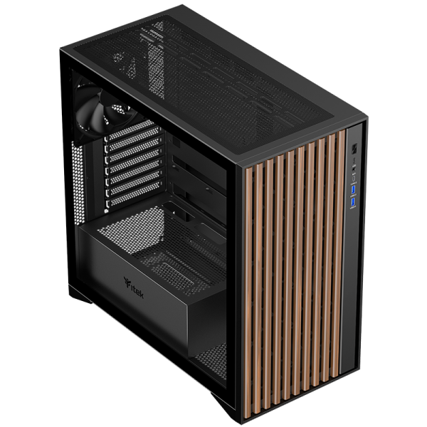 Case Woody TowerATX / Micro-ATX / Mini-ITX 2 Porte USB 3.2 Colore Nero