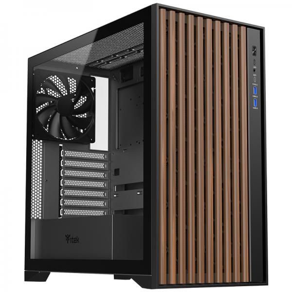 Case Woody TowerATX / Micro-ATX / Mini-ITX 2 Porte USB 3.2 Colore Nero