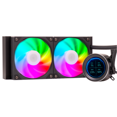 Dissipatore a liquido ARCTIC SPHERE LCD 240 - 240mm- Skt Universale- PWM fan- LCD 2.8" con software