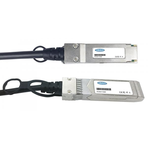 Origin Storage MC2309130-002-OS cavo InfiniBand e in fibra ottica 2 m QSFP+ SFP+ DAC Nero (Origin Storage MC2309130-002 NVIDIA Mellanox Compatible Direct Attach Copper Cable 40GBase-CU QSFP+ to 10GBa