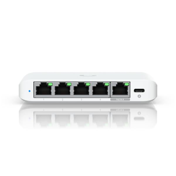 Ubiquiti UniFi Flex Mini 2.5G Gestito 2.5G Ethernet (100/1000/2500) Supporto Power over Ethernet (PoE) Desktop Bianco