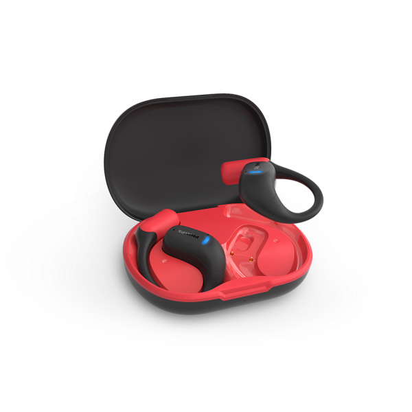 6000 Series Taa6709bk/00 Cuffia E Auricolare True Wireless Stereo (tws) A Clip Sport Bluetooth Nero, Rosso