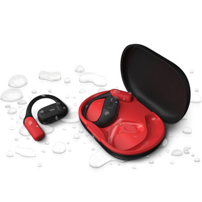 6000 Series Taa6709bk/00 Cuffia E Auricolare True Wireless Stereo (tws) A Clip Sport Bluetooth Nero, Rosso