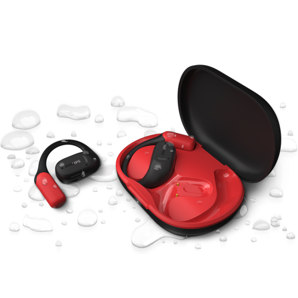 6000 Series Taa6709bk/00 Cuffia E Auricolare True Wireless Stereo (tws) A Clip Sport Bluetooth Nero, Rosso