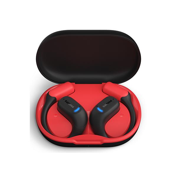6000 Series Taa6709bk/00 Cuffia E Auricolare True Wireless Stereo (tws) A Clip Sport Bluetooth Nero, Rosso