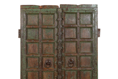 Biscottini Porta portone in legno massello e ferro da interno o da esterno vecchia e antica medievale scorrevole