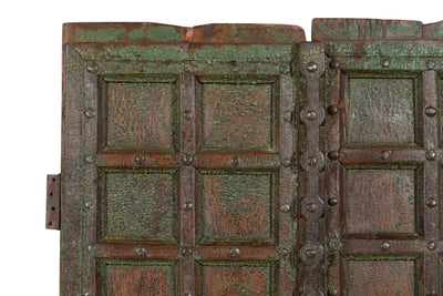 Biscottini Porta portone in legno massello e ferro da interno o da esterno vecchia e antica medievale scorrevole