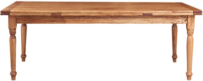 Biscottini Tavolo Country allungabile in legno massello di tiglio L220xPR100xH80 cm. Made in Italy