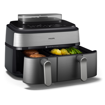 FRIGGITRICE AD ARIA DUALBASKET 9LIT CON FUNZIONE VAPORE ARIA VAPORE COM