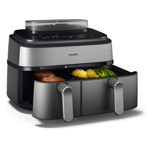 FRIGGITRICE AD ARIA DUALBASKET 9LIT CON FUNZIONE VAPORE ARIA VAPORE COM