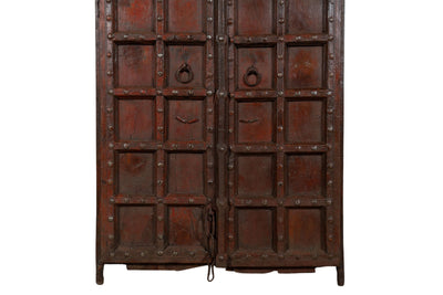 Biscottini Porta portone in legno massello e ferro da interno o da esterno vecchia e antica medievale scorrevole