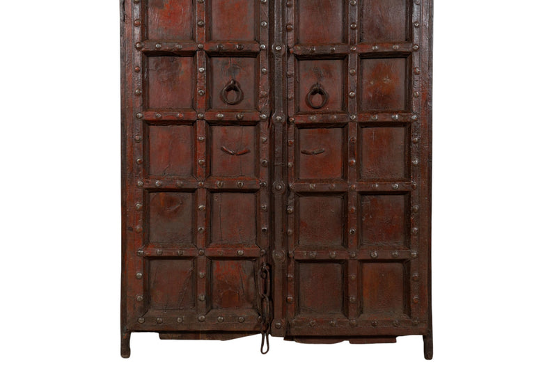 Biscottini Porta portone in legno massello e ferro da interno o da esterno vecchia e antica medievale scorrevole