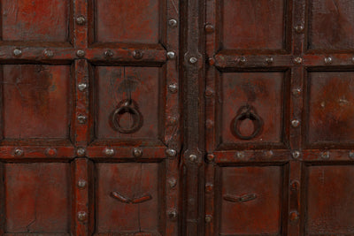 Biscottini Porta portone in legno massello e ferro da interno o da esterno vecchia e antica medievale scorrevole