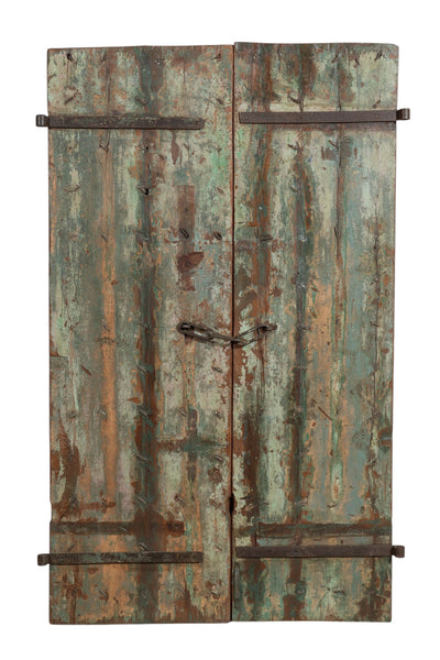 Biscottini Porta portone in legno massello e ferro da interno o da esterno vecchia e antica medievale scorrevole