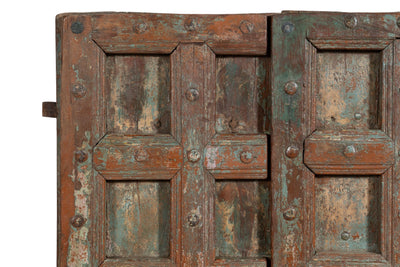 Biscottini Porta portone in legno massello e ferro da interno o da esterno vecchia e antica medievale scorrevole