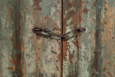Biscottini Porta portone in legno massello e ferro da interno o da esterno vecchia e antica medievale scorrevole