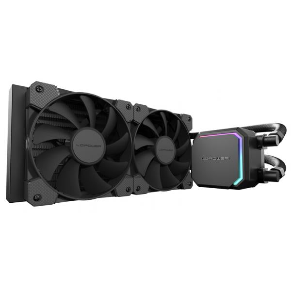 LC-Power LC-CC-240-B sistema di raffreddamento per computer Processore Raffreddatore di liquidi tutto in uno 12 cm Nero (LC-POWER CPU-K?hler 250W 2x120mm f.Int)