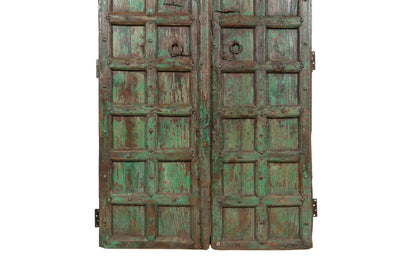 Biscottini Porta portone in legno massello e ferro da interno o da esterno vecchia e antica medievale scorrevole