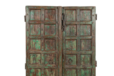 Biscottini Porta portone in legno massello e ferro da interno o da esterno vecchia e antica medievale scorrevole